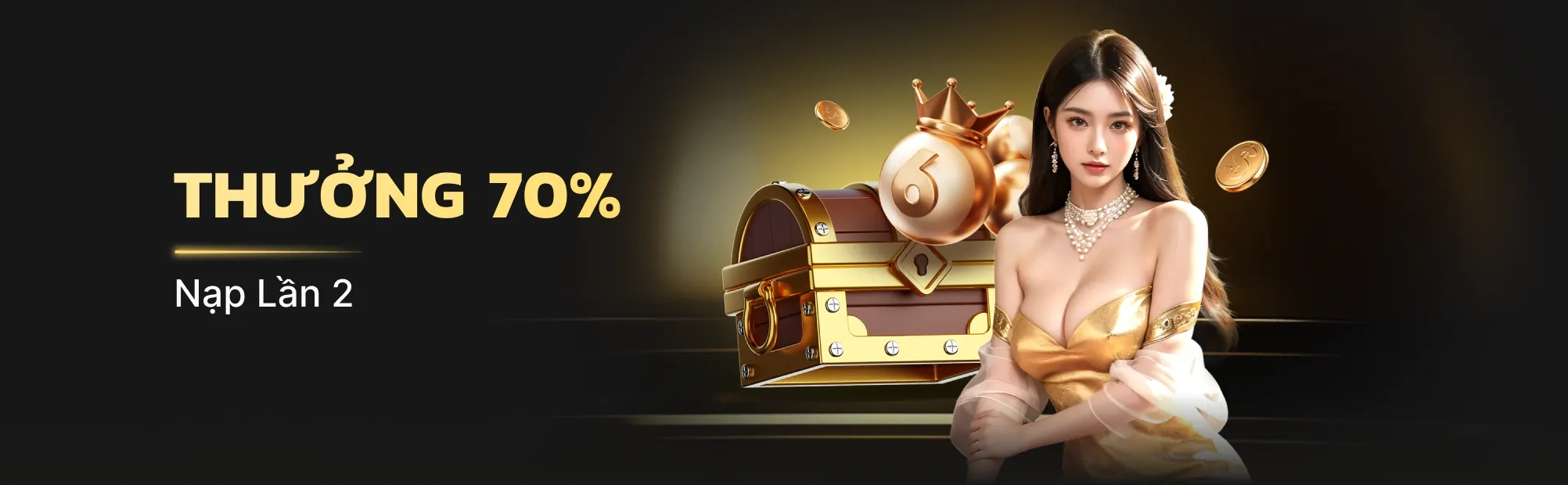 Banner khuyến mãi đặc biệt cho các giải đấu lớn với hình ảnh cúp vô địch
